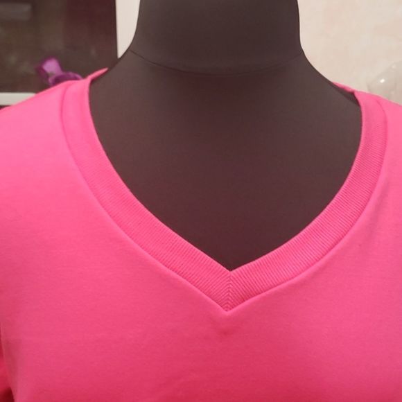 Sold @karabiel123 Stasia Plus Size 2x18-20 Pullover front pocket Pink Sweatshirt - Picture 6 of 10